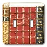 Florene Vintage - Old Books - Light Switch Covers - double toggle switch