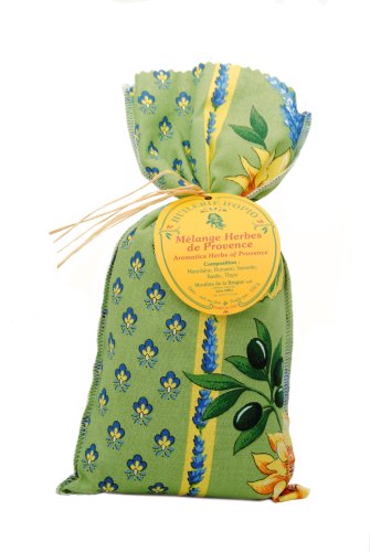 French Mixed Fines Herbes Herbs of Provence in linen bag 5.3 oz by Moulin de la Brague