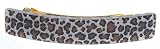 France Luxe Regular Rectangle Barrette - Black/Gold Leopard