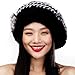 URSFUR Winter Women's Rex Rabbit Beret Hats with Flower