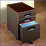 Office Line Pewter Mobile File Pedestal By Studio RTA