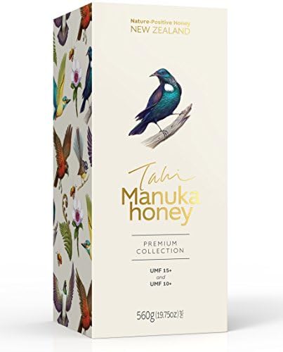 Manuka Honey Premium Collection Gift Pack. Certified UMF 15+ and UMF 10+ Glass Jars of New Zealand's Only Nature Postive Manuka Honey