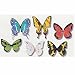 Butterflies Cakes Cupcakes - 6 Re-Usable Rubbery Assortment - Great for arts & craft projects, too