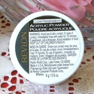 REVLON Acrylic Powder (clear/transparent) for Acrylic Nails .5oz