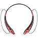 Bluetooth Headphones / Headset Rymemo Newest Universal Wireless Stereo Music Sports/Running Earphones w/Microphone Vibration Neckband Style Earpiece for Cellphone,Red-Black