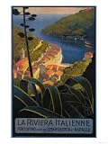La Riviera Italienne: From Rapallo to Portofino Travel Poster - Portofino, Italy Premium Poster Print, 24x32
