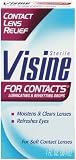Visine Lubricating & Rewetting Drops for Contacts, 1-Ounce Bottles (Pack of 3)