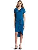 BCBGMAXAZRIA Women's Tia Cowl Neck Dress, Moroccan Blue, Small
