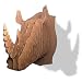 Cardboard Rhinoceros Head Wall Trophy (Build-Your-Own Puzzle Kit)