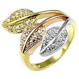 Tri-Season Leafy Charm Ring