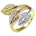 Tri-Season Leafy Charm Ring