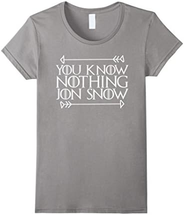 Women's You Know Nothing Jon Snow Shirt Medium Slate