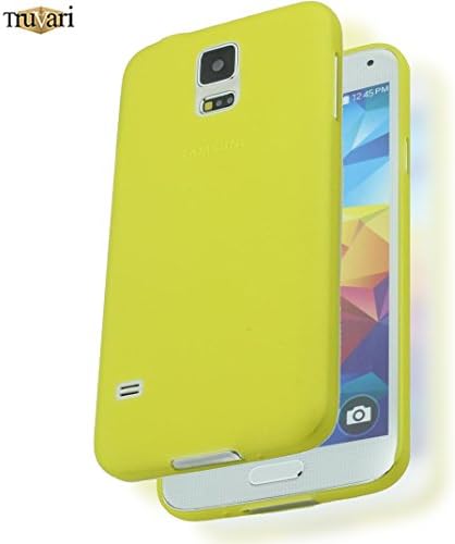 Ultra Thin Slim Sleek Translucent Frosted Matte Samsung Galaxy S5 Phone Case Wrap Protective Cover Phone Case - Lemon Yellow