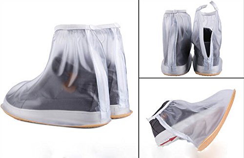 1 Pair of Men Anti-slip Reusable Rain Shoe Covers Waterproof Shoes Overshoes Boot Gear (L)