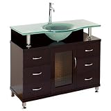 Accara 36 Inch Bathroom Glass Counter