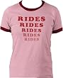 Amusement Park Rides Rides Rides Washed Red Juniors T-shirt Tee