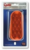 REFLECTOR, YELLOW, OVAL STICK-ON/SCREW MOUNTABLE, RETAIL PACK