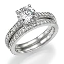 Platinum Bridal Set with Round Center Stone