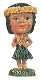 HULA GIRL W/ PUILI - DASHBOARD DOLL BOBBLE HEAD - NODDING HEAD