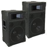 New PA DJ Band Karaoke 12″ Pro Audio Two Way Speaker Monitor Pair Trap12