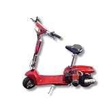Red Deluxe Gas Scooter Electric Start