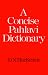 Book A Concise Pahlavi Dictionary (School of Oriental & African Studies)