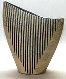【彩人すたいる】 信楽焼 フラワーベース harp石肌ストライプ(中)(ホーム/キッチン)