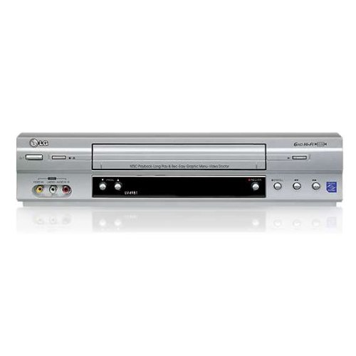 LG LV 4981 6-Kopf-VHS-HiFi-Videorekorder (Kabel-/Hyperbandtuner, NTSC-Wiedergabe) silber