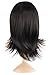 MapofBeauty Ladies Straight Avant Garde Cosplay Wig (Black)