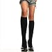 Angelina Microfiber Fleece KNEE HIGH Socks with Brushed, Super Warm Interior and Non-skid Bottom. 2 Pairs per Pack. Black