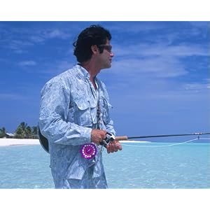 Aqua Design Technical Fly Fishing Shirt - Tournament Vented Camouflage Flats Long Sleeve Shirt, Sky Blue Color