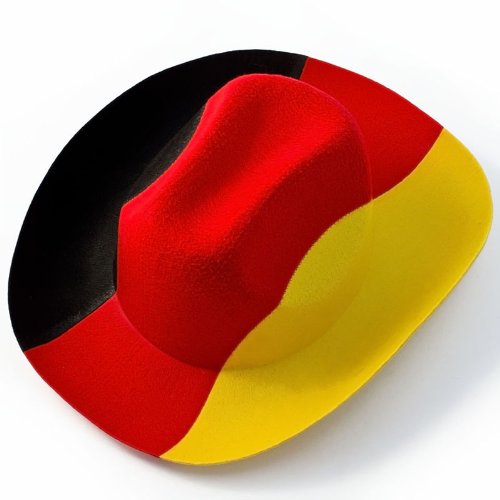 Relaxdays Deutschland Fan Hut Cowboy Filz Einheitsgröße