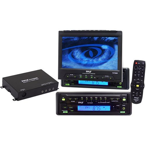 Pyle In Dash Radio w Motorized Pull Out 6.5 Monitor and AM FM TV Tuner   PLTV65R