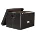 Office Products : File Box, Letter/Legal, 12-1/2 x 16-1/4 x 10-1/4, Black Leather Print