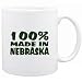 100% MADE IN Nebraska Usa States Mug (White, Ceramic, 11oz.)