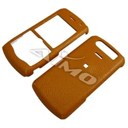 Blackberry Pearl 8110 8120 8130 Leather Protector Hard Case Light Brown