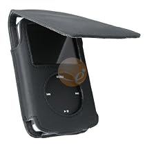 Eforcity iPod Synethetic Leather Case for 30 GB iPod Video and 80GB / 120GB Classic with Belt Clip and Strap, Midnight Black