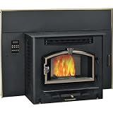 US Stove American Harvest Multi-Fuel Fireplace Insert - Corn- and Pellet-Burning, 60-Lb. Capacity Hopper, Model# 6041I