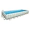 Intex 32ft X 16ft X 52in Ultra Frame Rectangular Pool Set with Sand Filter Pump, Ladder, Ground Cloth and Pool Cover