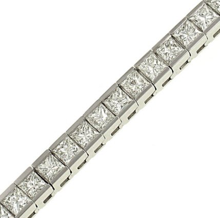4163e4cRp9L Princess Cut Diamond Bracelet 11.71cttw EGL GH/VVS2VS