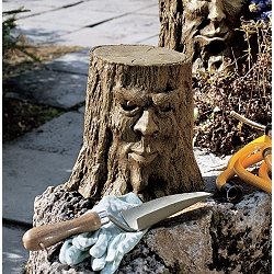 Steven the gothic treestump statue home yard sculpture