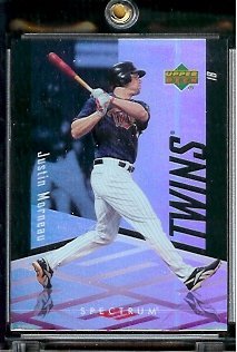 2007 Upper Deck Spectrum Baseball Card #25 Justin Morneau Minnesota Twins - Mint Condition - In Protective Display Case !