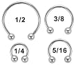 18G STEEL EXTERNALLY THREADED HORSESHOES HS181/4 - 18G 1/4" 3MM BALL