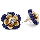 Betsey Johnson In the Navy Flower Stud Earring