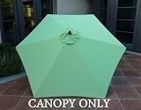 9ft Umbrella Replacement Canopy 6 Ribs in Lime (Canopy Only)