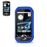New Fashionable Perfect Fit Soft Silicon Gel Protector Skin Cover (Faceplate/Snap On) Rubber Cell Phone Case for Motorola i1 Boost Mobile,Sprint / Nextel - NAVY