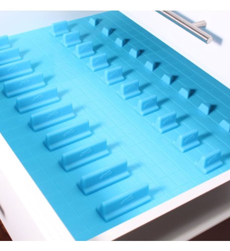 DrawerDecor 21 Piece Deluxe Customizable Organizer Set Color: Sky Blue
