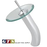 Glass Waterfall Bathroom Faucet Vessel Sink