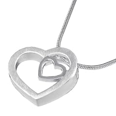 Vinani Damen-Anh�nger HERZ IN HERZ mit Kette 925 Sterlingsilber 40 cm AHR40