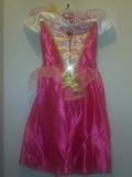 Disney Princess Sleeping Beauty Dark Pink & Gold Pretend Play Size 4-6x Dress